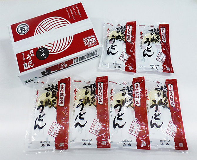 石丸製麺　半生讃岐うどん包丁切り・つゆ付詰合せ