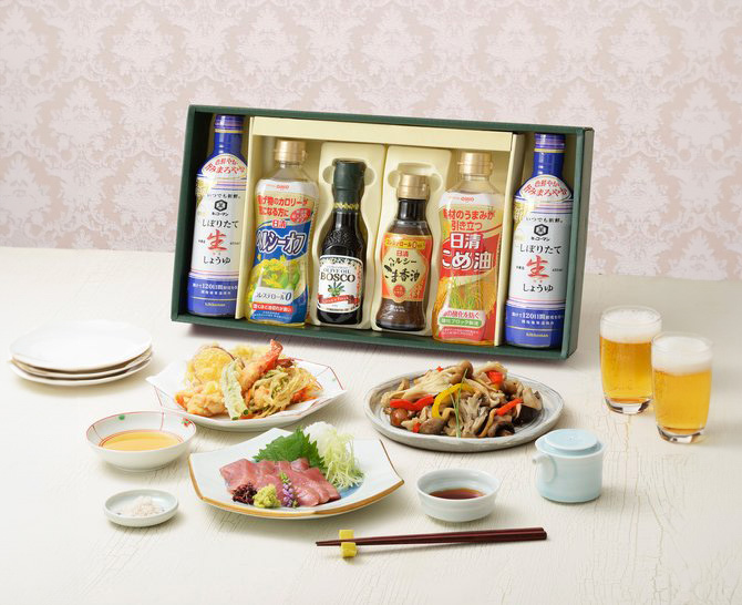 日清　ヘルシーオイル＆キッコーマンしぼりたて生しょうゆギフト（NK-30）