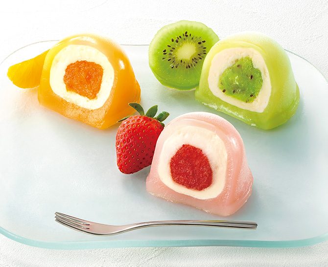 〈ひととえ〉凍らせて食べるなめらかクリームのフルーツ大福9 個入